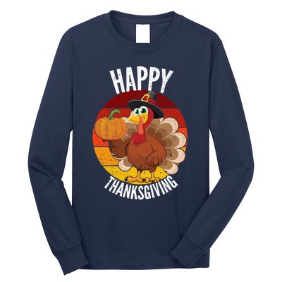 Happy Thanksgiving Sweatshirt Cute Turkey Long Sleeve Shirt