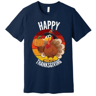 Happy Thanksgiving Sweatshirt Cute Turkey Premium T-Shirt