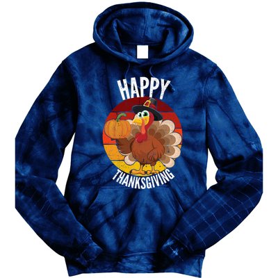 Happy Thanksgiving Sweatshirt Cute Turkey Tie Dye Hoodie