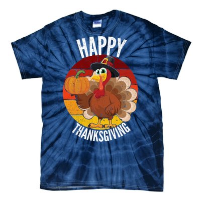 Happy Thanksgiving Sweatshirt Cute Turkey Tie-Dye T-Shirt