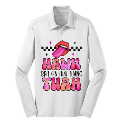 Hawk Tush Spit On That Thing Silk Touch Performance Long Sleeve Polo