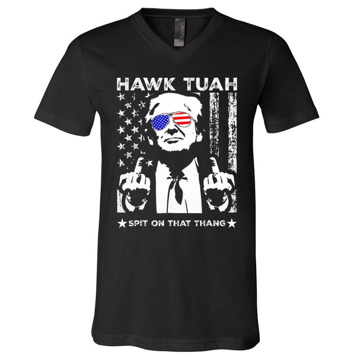 Hawk Tush Spit On That Thang Viral Election Parody V-Neck T-Shirt