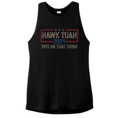 Hawk Tush Spit On That Thing 2024 Parody Election Ladies PosiCharge Tri-Blend Wicking Tank