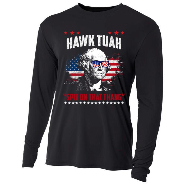 Hawk Tush Spit On That Thing Funny Cooling Performance Long Sleeve Crew