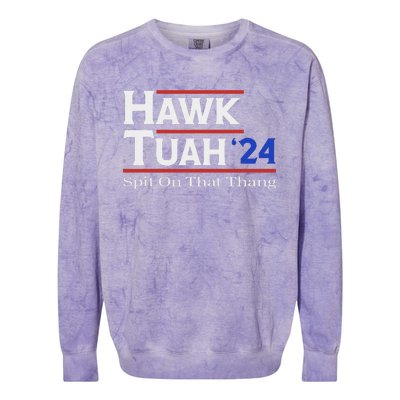 Hawk Tush Spit On That Thang Viral Election Parody Colorblast Crewneck Sweatshirt