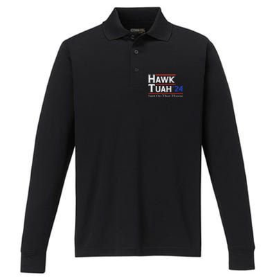 Hawk Tush Spit On That Thang Viral Election Parody Performance Long Sleeve Polo