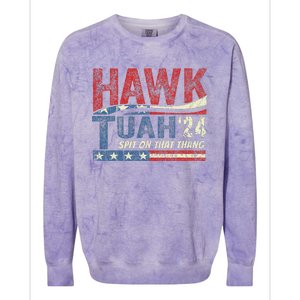 Hawk Tush Spit On That Thang Viral Election Parody Colorblast Crewneck Sweatshirt