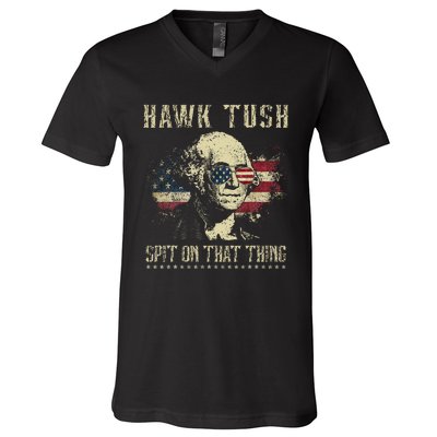 Hawk Tush Spit On That Thing 2024 Parody V-Neck T-Shirt