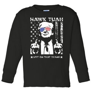 Hawk Tush Spit On That Thang Viral Election Parody Toddler Long Sleeve Shirt