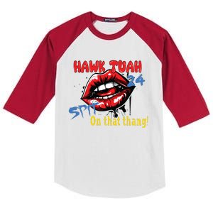 Hawk Tush Spit On That Thing Presidential Candidate Parody Kids Colorblock Raglan Jersey