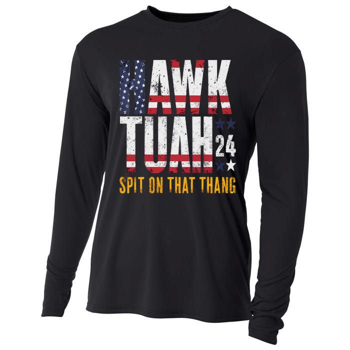 Hawk Tush Spit On That Thang Election Parody Cooling Performance Long Sleeve Crew