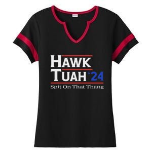 Hawk Tush Spit On That Thang Election Parody Ladies Halftime Notch Neck Tee