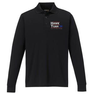 Hawk Tush Spit On That Thang Election Parody Performance Long Sleeve Polo