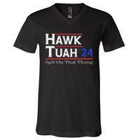 Hawk Tush Spit On That Thang Election Parody V-Neck T-Shirt