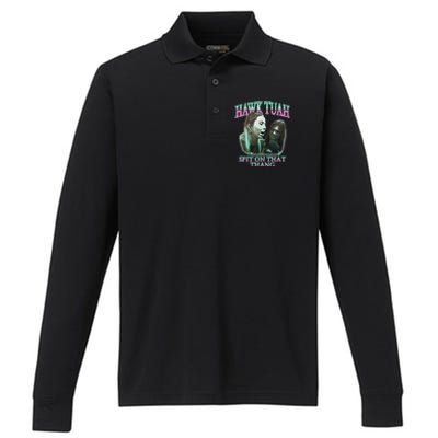 Hawk Tush Spit On That Thing Presidential Candidate Parody Performance Long Sleeve Polo