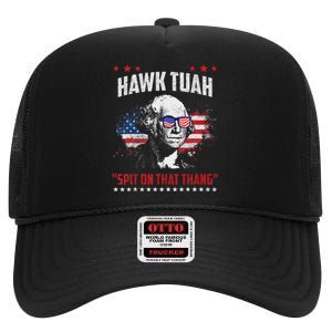 Hawk Tush Spit On That Thing Presidential Candidate Parody High Crown Mesh Back Trucker Hat