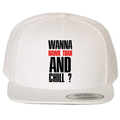 Hawk Twah Spit On That Thang Funny Wool Snapback Cap