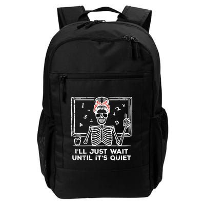 Halloween Teacher Skeleton Wait Until Quiet Costume Backpack