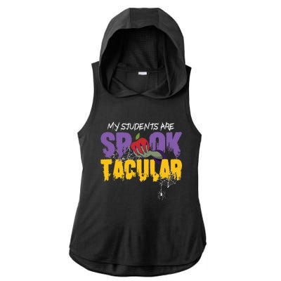 Halloween Teacher Spooktacular Teacher Halloween Ladies PosiCharge Tri-Blend Wicking Draft Hoodie Tank