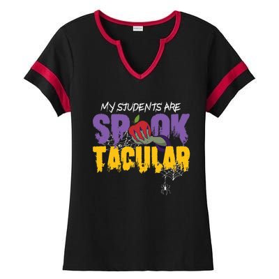 Halloween Teacher Spooktacular Teacher Halloween Ladies Halftime Notch Neck Tee