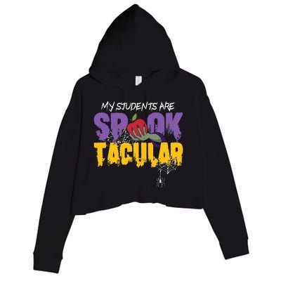 Halloween Teacher Spooktacular Teacher Halloween Crop Fleece Hoodie