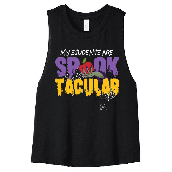 Halloween Teacher Spooktacular Teacher Halloween Women's Racerback Cropped Tank