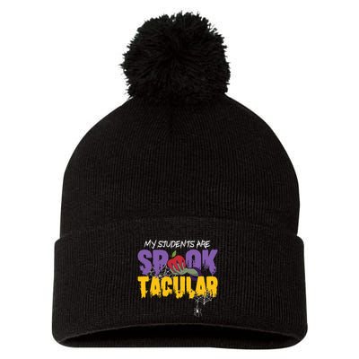 Halloween Teacher Spooktacular Teacher Halloween Pom Pom 12in Knit Beanie