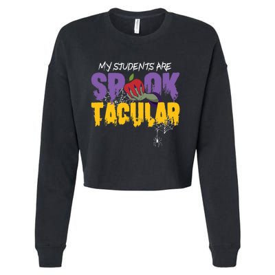 Halloween Teacher Spooktacular Teacher Halloween Cropped Pullover Crew