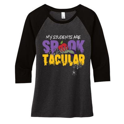 Halloween Teacher Spooktacular Teacher Halloween Women's Tri-Blend 3/4-Sleeve Raglan Shirt