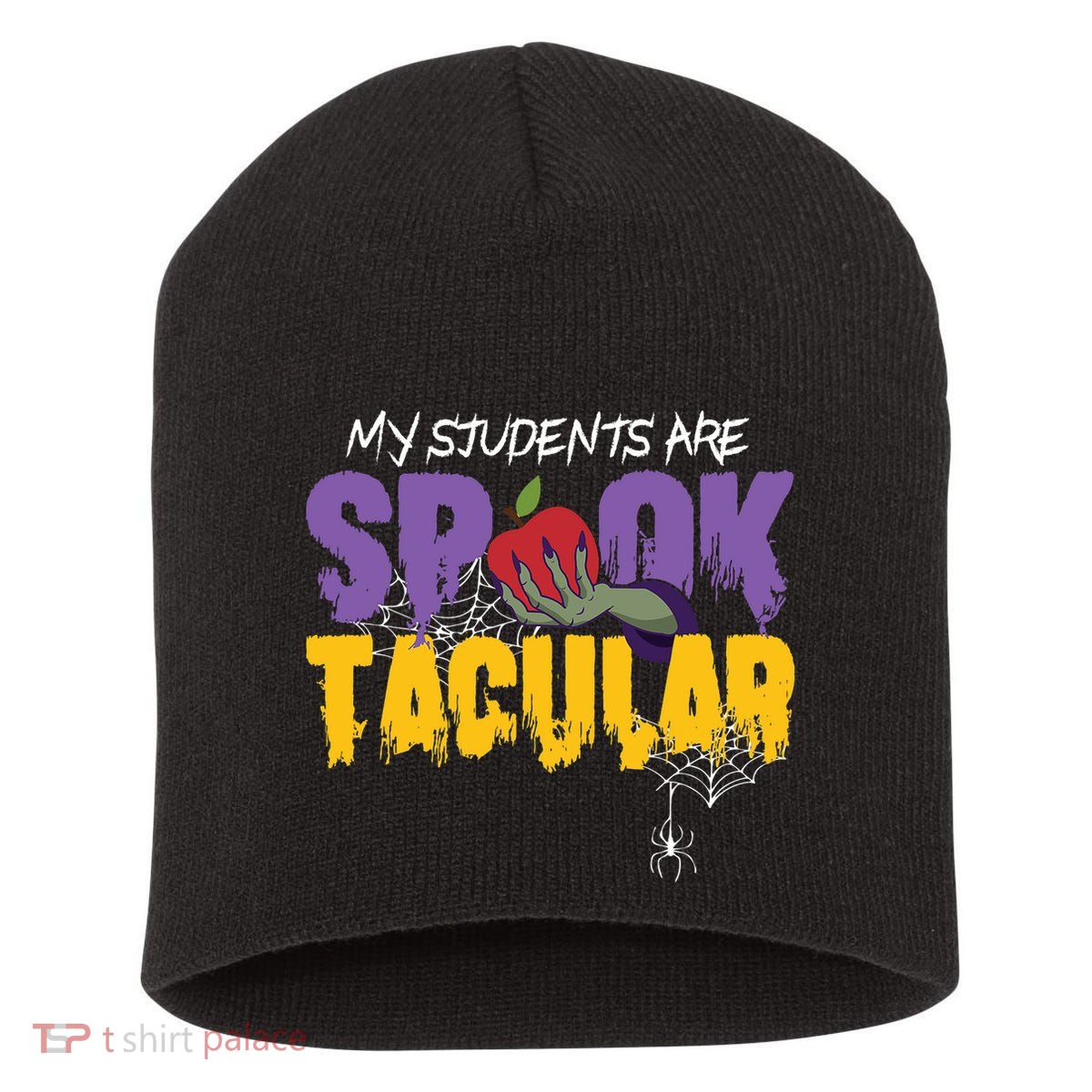 Halloween Teacher Spooktacular Teacher Halloween Short Acrylic Beanie
