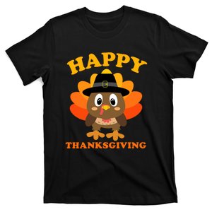 Happy Thanksgiving Shirts For Boys Girls Pilgrim Turkey T-Shirt