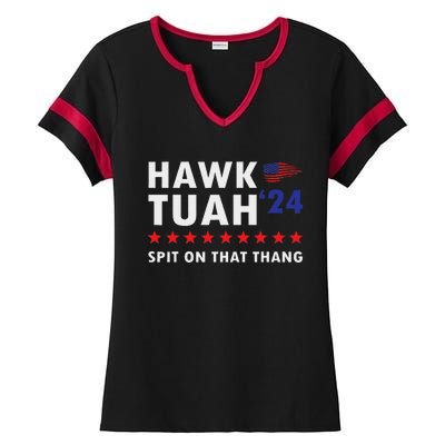 Hawk Tush Spit On That Thing Viral Election Parody Women Ladies Halftime Notch Neck Tee