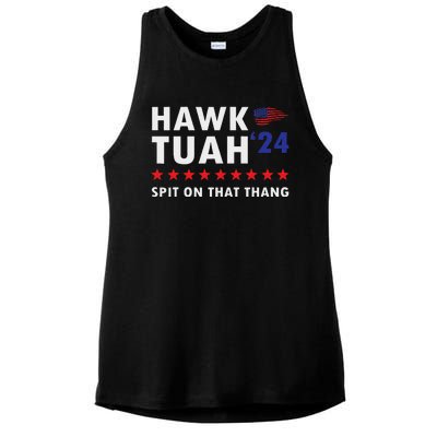 Hawk Tush Spit On That Thing Viral Election Parody Women Ladies PosiCharge Tri-Blend Wicking Tank