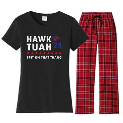 Hawk Tush Spit On That Thing Viral Election Parody Women Women's Flannel Pajama Set