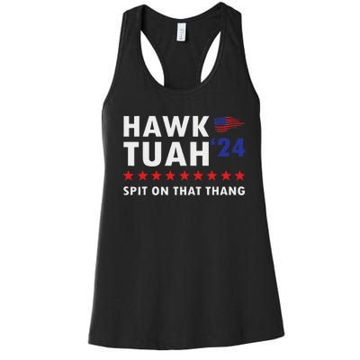 Hawk Tush Spit On That Thing Viral Election Parody Women Women's Racerback Tank