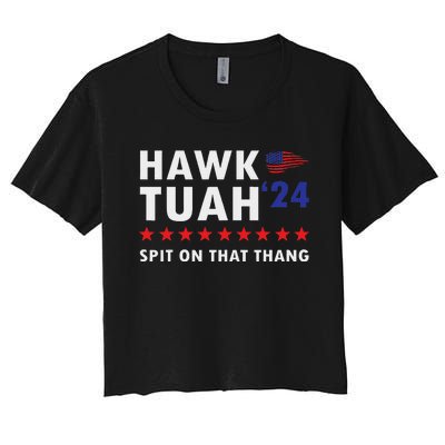 Hawk Tush Spit On That Thing Viral Election Parody Women Women's Crop Top Tee