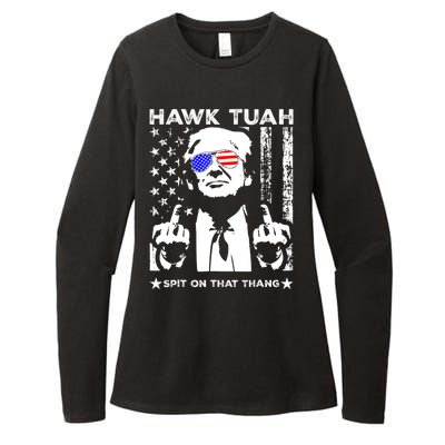 Hawk Tush Spit On That Thang Trump Middle Finger Meme Womens CVC Long Sleeve Shirt