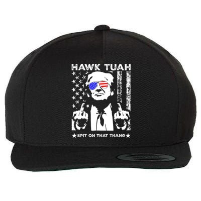 Hawk Tush Spit On That Thang Trump Middle Finger Meme Wool Snapback Cap