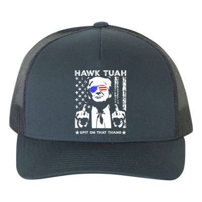 Hawk Tush Spit On That Thang Trump Middle Finger Meme Yupoong Adult 5-Panel Trucker Hat