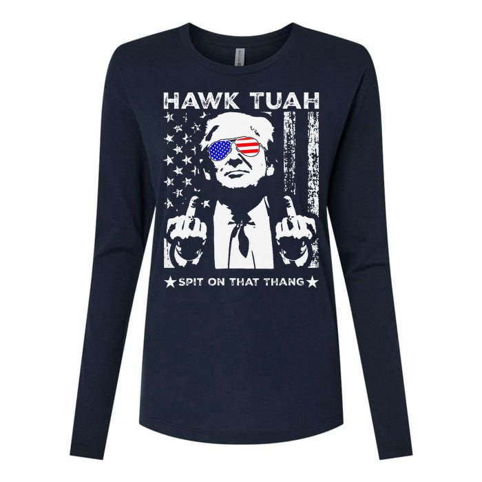 Hawk Tush Spit On That Thang Viral Election Parody Womens Cotton Relaxed Long Sleeve T-Shirt