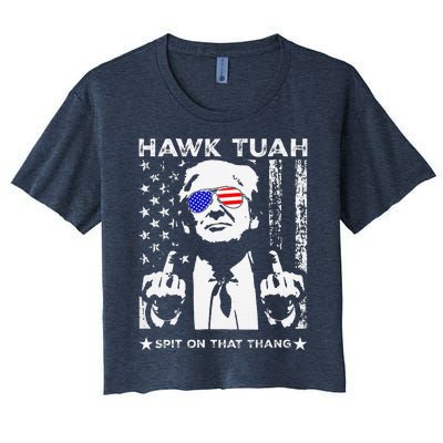 Hawk Tush Spit On That Thang Viral Election Parody Women's Crop Top Tee