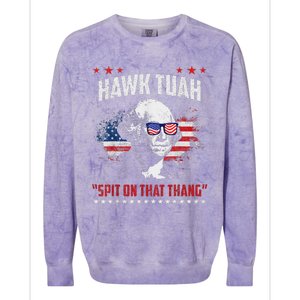 Hawk Tush Spit On That Thing Presidential Candidate Parody Colorblast Crewneck Sweatshirt