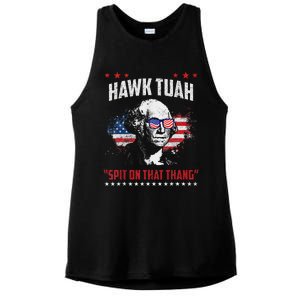 Hawk Tush Spit On That Thing Presidential Candidate Parody Ladies PosiCharge Tri-Blend Wicking Tank