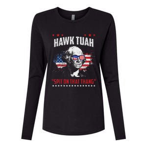 Hawk Tush Spit On That Thing Presidential Candidate Parody Womens Cotton Relaxed Long Sleeve T-Shirt