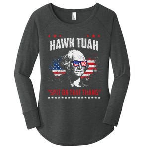 Hawk Tush Spit On That Thing Presidential Candidate Parody Women's Perfect Tri Tunic Long Sleeve Shirt