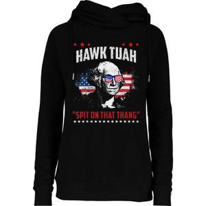 Hawk Tush Spit On That Thing Presidential Candidate Parody Womens Funnel Neck Pullover Hood