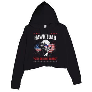 Hawk Tush Spit On That Thing Presidential Candidate Parody Crop Fleece Hoodie