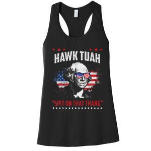 Hawk Tush Spit On That Thing Presidential Candidate Parody Women's Racerback Tank