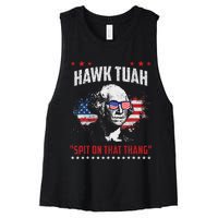 Hawk Tush Spit On That Thing Presidential Candidate Parody Women's Racerback Cropped Tank