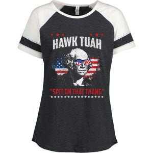 Hawk Tush Spit On That Thing Presidential Candidate Parody Enza Ladies Jersey Colorblock Tee